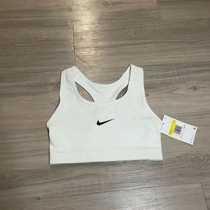 Nike white dry fit sport bra